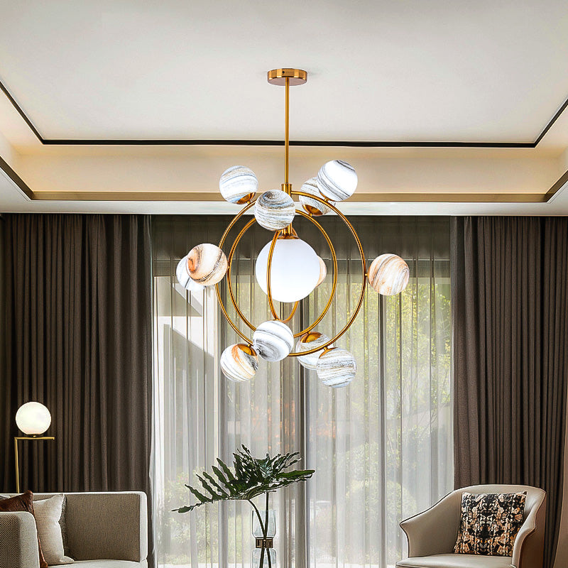 Solar System Glass Chandelier - Reflect Lighting