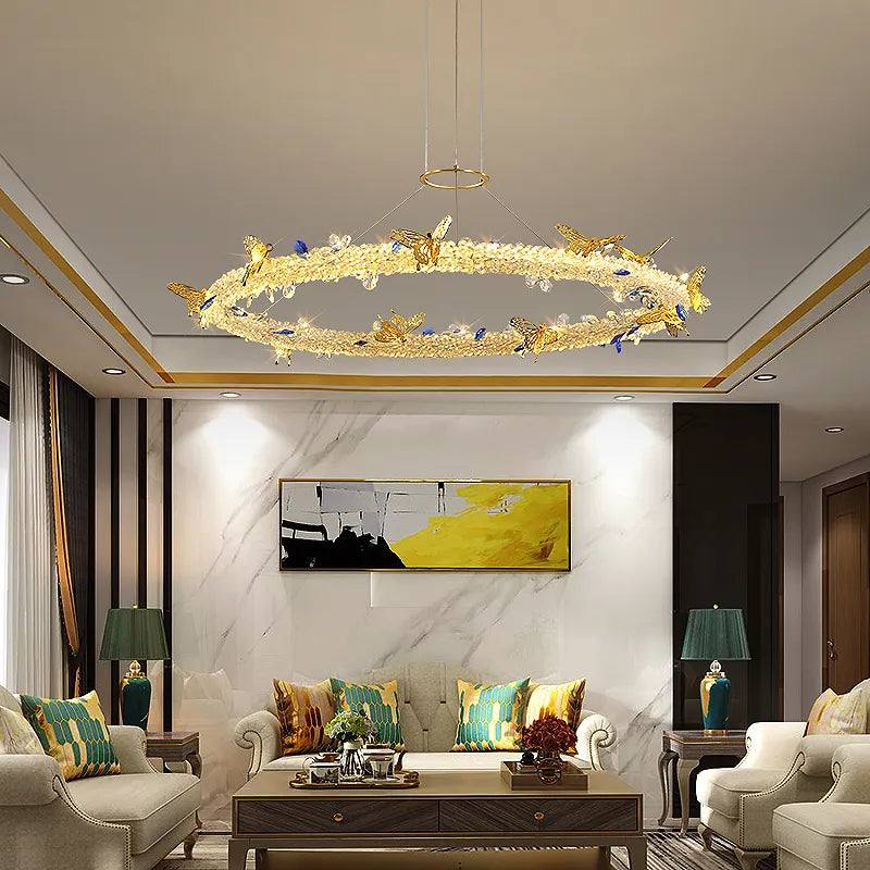Oppenheim Gold Butterfly Ring Chandelier - Reflect Lighting