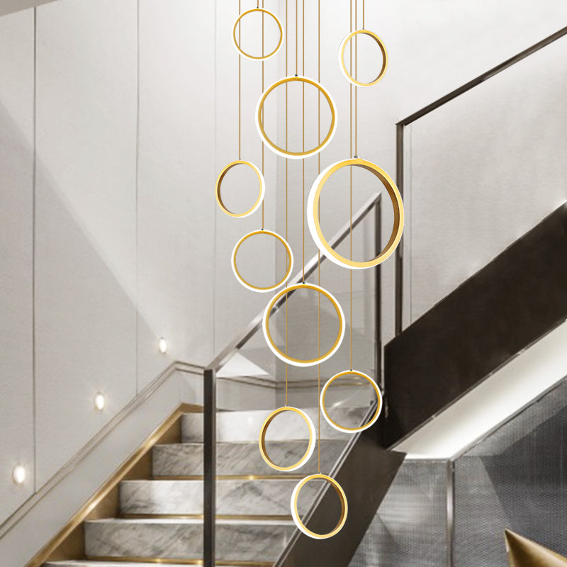 Orozco Gold Staircase Chandelier - Reflect Lighting