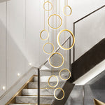 Orozco Gold Staircase Chandelier - Reflect Lighting