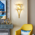 Crystal Suncatcher Feng Shui Wall Lamp Diamond- Black/Gold - Reflect Lighting