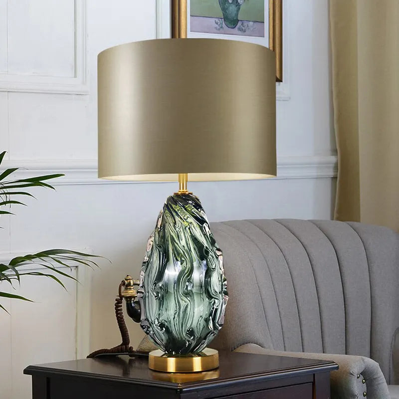 Piper Glazed Glass Gold Table Lamp - Reflect Lighting
