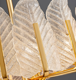 Frozen Leaf Flower Gold Crystal Chandelier - Reflect Lighting