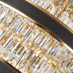 Odelia Grullon Leather Crystal Golden Chandelier