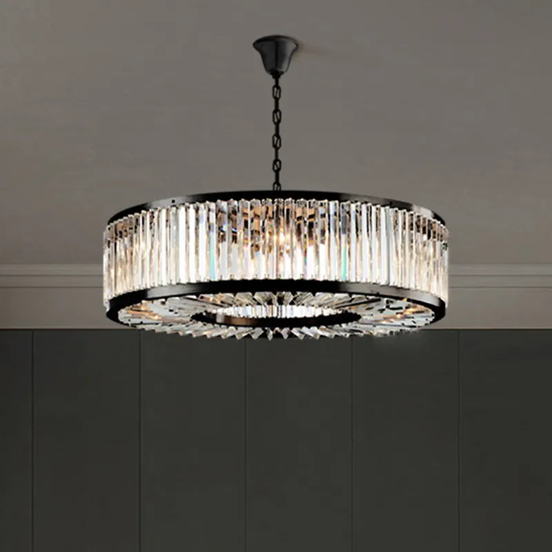 Kaela Bellavia Black Crystal Chandelier- Round/ Rectangular - Reflect Lighting