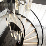 Hiatt Abeer Chrome Staircase Chandelier - Reflect Lighting