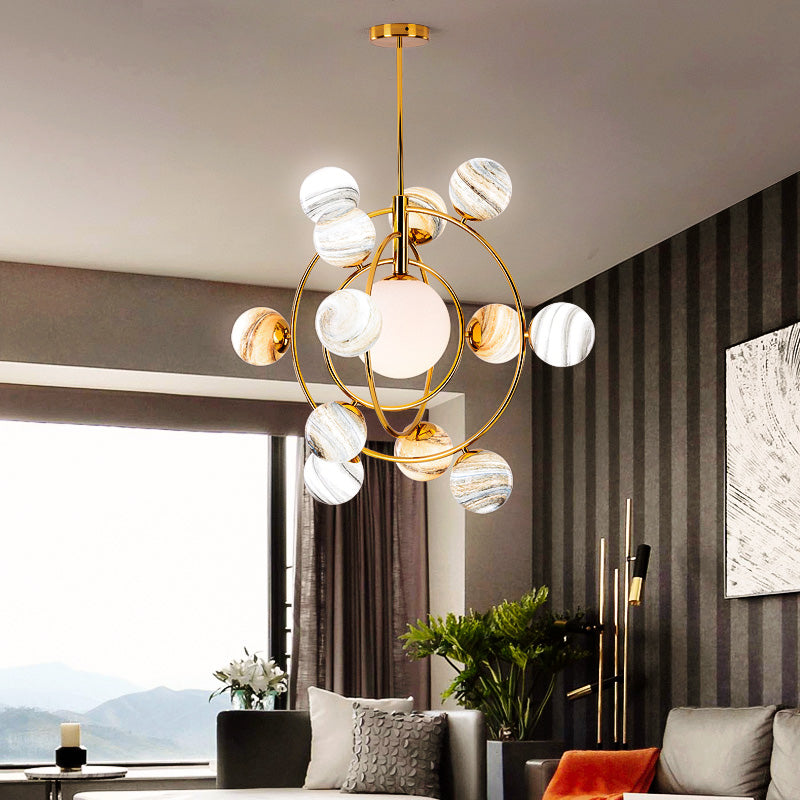 Solar System Glass Chandelier - Reflect Lighting