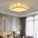 Brent Square Crystal Ceiling Light-Gold - Reflect Lighting
