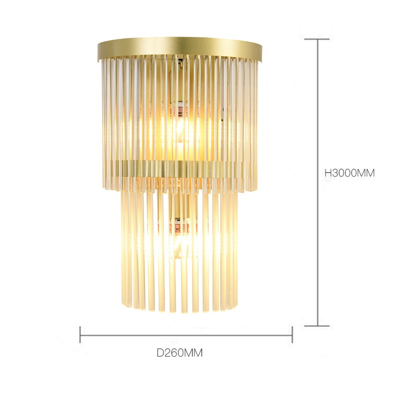 Classic Gold Crystal Wall Lamp - Reflect Lighting