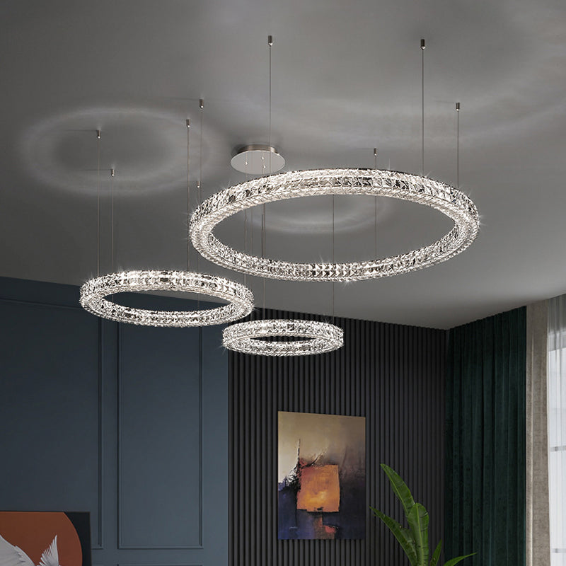 Icaro Silver Ring Chandelier - Reflect Lighting