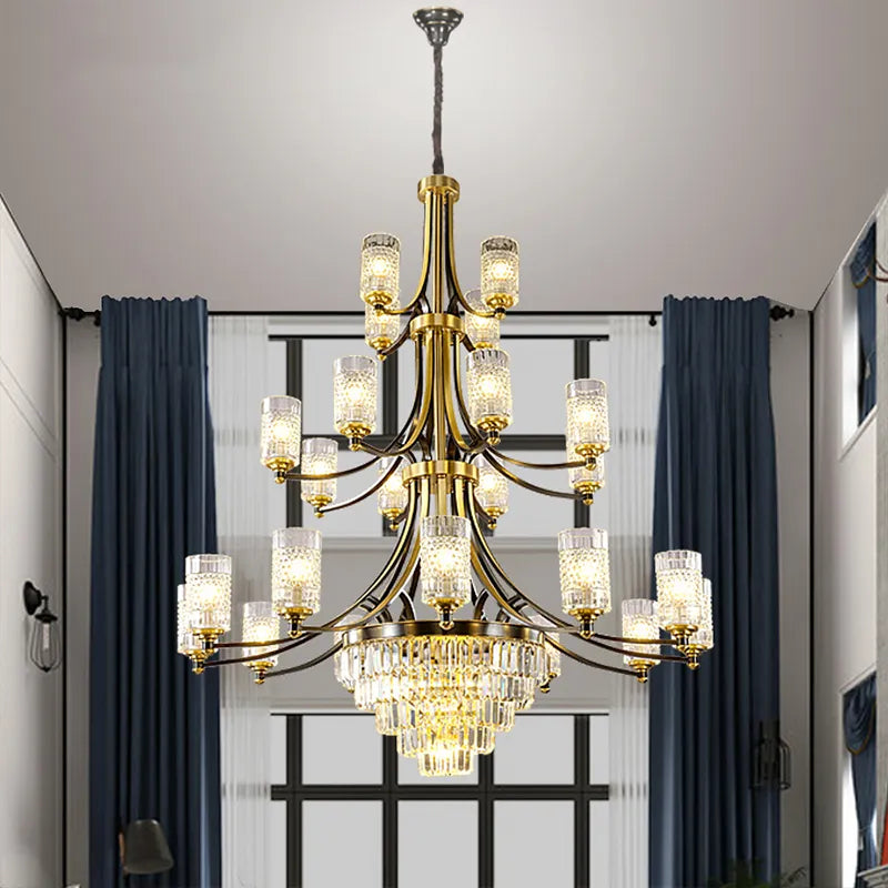 Hadleigh Dirksen Copper Gold Chandelier - Reflect Lighting