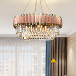 Rose Gold Crystal Chandeliers-Round/Rectangle - Reflect Lighting