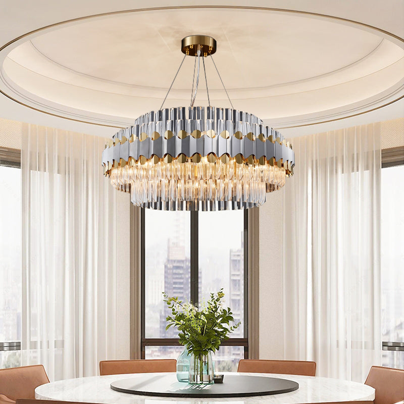 Gigi Crystal Chandeliers-Round/Rectangle - Reflect Lighting
