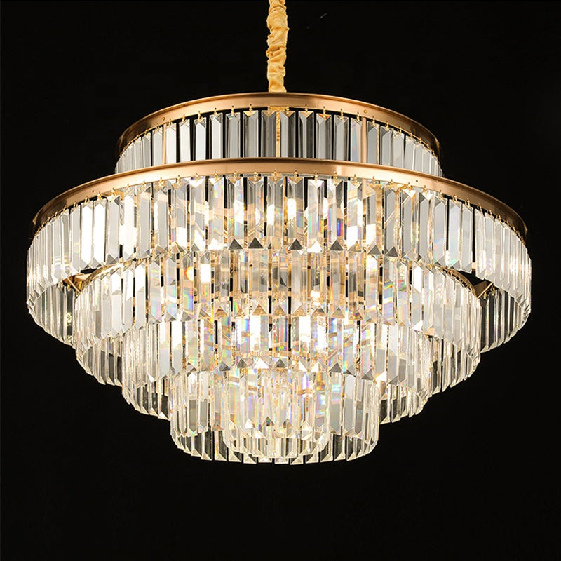Double Round Crystal Chandelier - Reflect Lighting