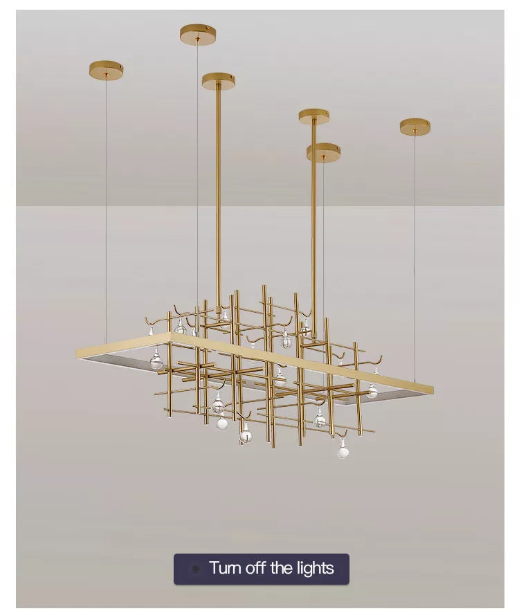 Sherburne Abdera Gold Chandelier - Reflect Lighting