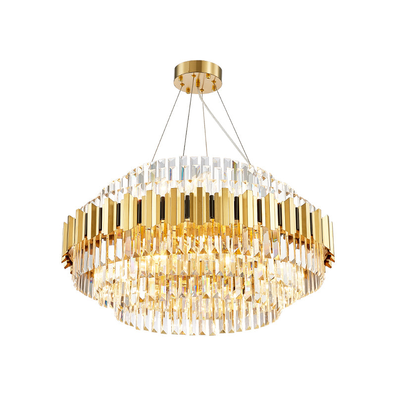 Sphere Gold Crystal Chandeliers-Round/Rectangle - Reflect Lighting