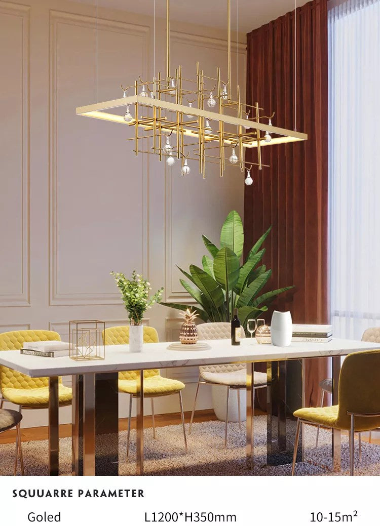 Sherburne Abdera Gold Chandelier - Reflect Lighting