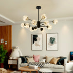 Balle Be Crystal Ball Chandelier- Gold/Black - Reflect Lighting