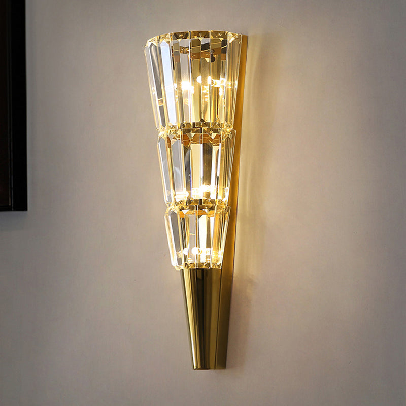Crystal Cone Gold Wall Lamp - Reflect Lighting