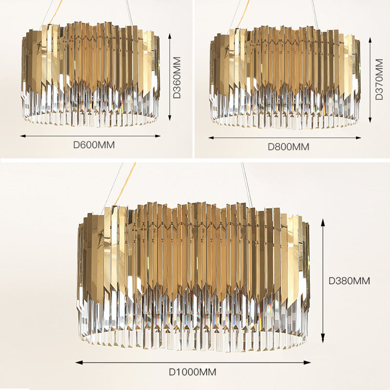 Niamh Gold Round Crystal Chandelier