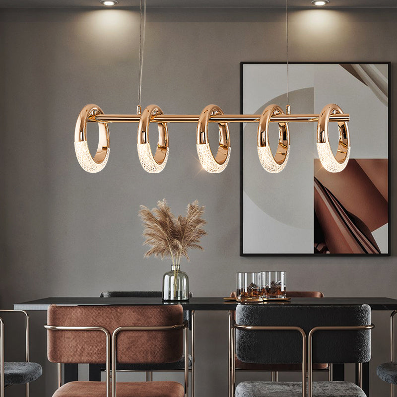 Swinson Rose Gold Led Ring Chandelier - Reflect Lighting