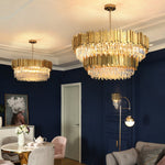 Full Set Gold Crystal Chandelier Light - Reflect Lighting