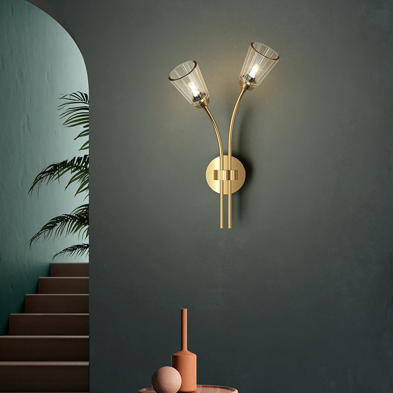 Daguiar Wall Light: Gold/Black - Reflect Lighting