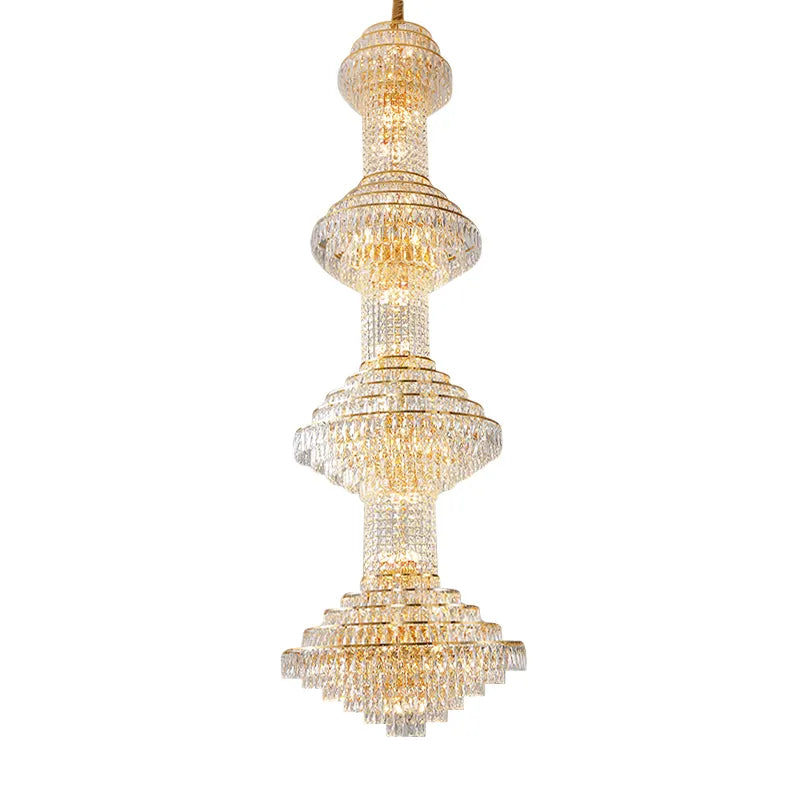 Courson Basilia Gold Large Crystal Chandelier - Reflect Lighting