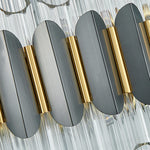 Gary & Gold Cylinder Crystal Chandelier-Round/Rectangle - Reflect Lighting