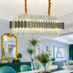 Gary & Gold Cylinder Crystal Chandelier-Round/Rectangle - Reflect Lighting