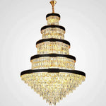 Odelia Grullon Leather Crystal Golden Chandelier