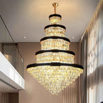 Odelia Grullon Leather Crystal Golden Chandelier