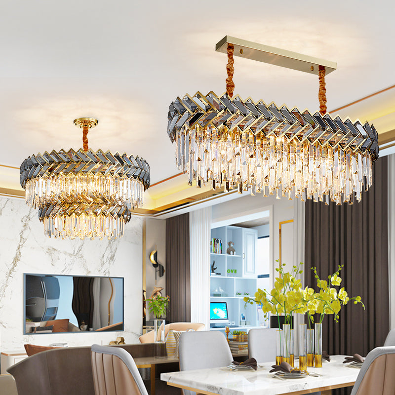 Maribel Crystal Chandelier Light- Round/Rectangle - Reflect Lighting