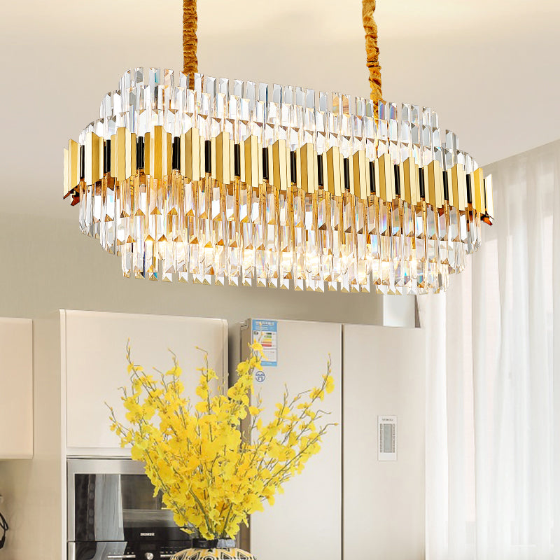 Sphere Gold Crystal Chandeliers-Round/Rectangle - Reflect Lighting