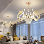 Susanna Selig Gold Mirror LED crystal Chandelier - Reflect Lighting
