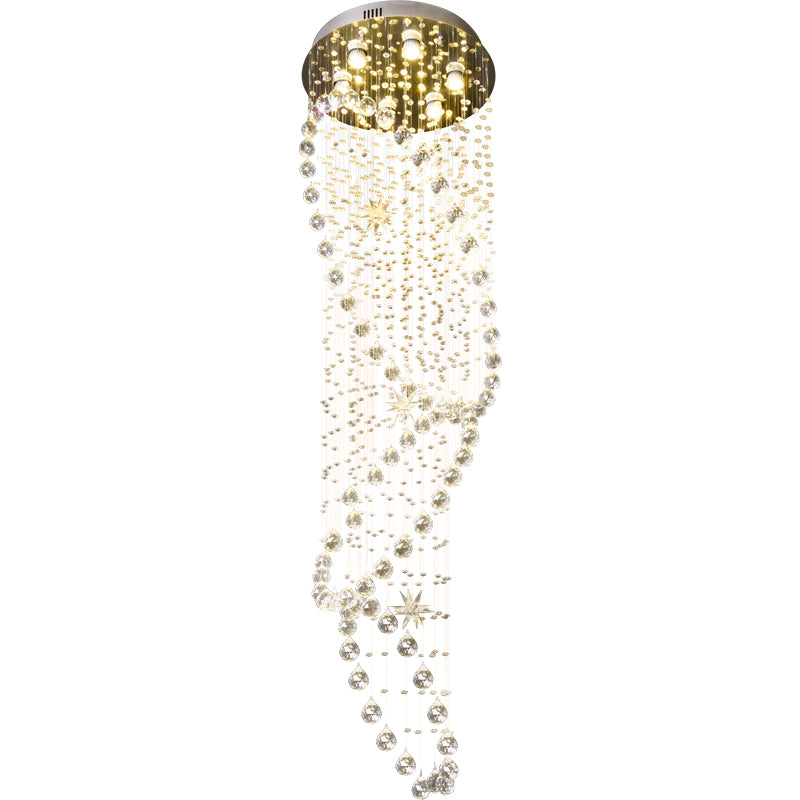 Babcock Long Crystal Glass Chandelier - Reflect Lighting