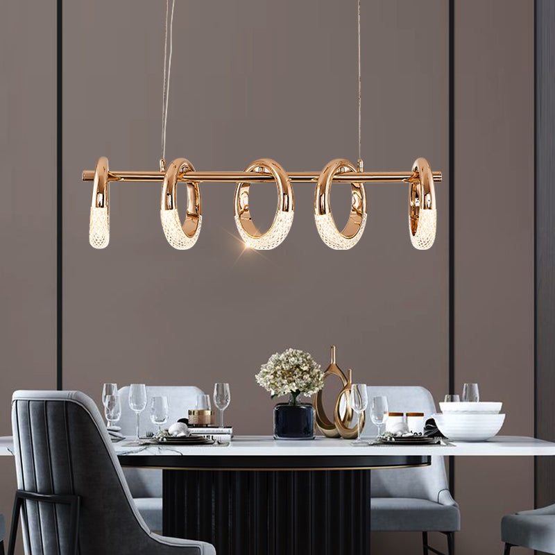 Swinson Rose Gold Led Ring Chandelier - Reflect Lighting