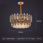 Maurice Amber/Smokey Grey Crystal Chandelier-Round/Rectangle - Reflect Lighting