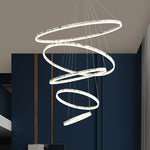 Marble Pattern Stick Splashback Rings Chandelier - Reflect Lighting