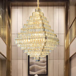 Kacey Odwyer Gold Crystal Chandelier- Smokey Grey / Cognac - Reflect Lighting