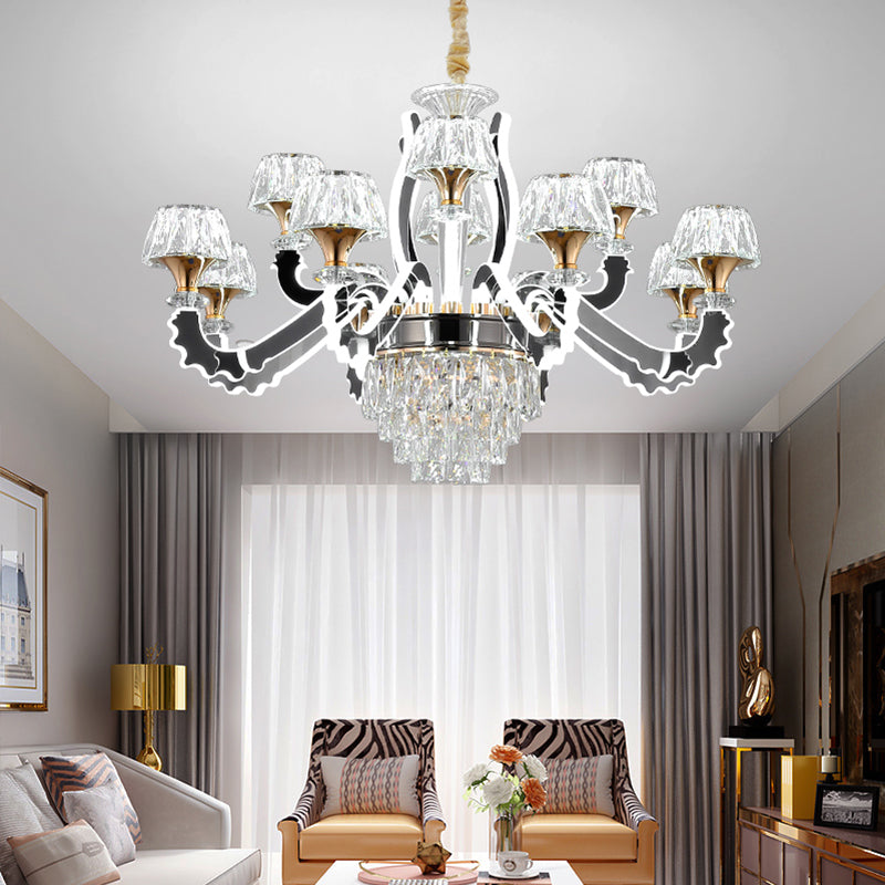Lynna Lipscomb Black LED Crystal Chandelier - Reflect Lighting