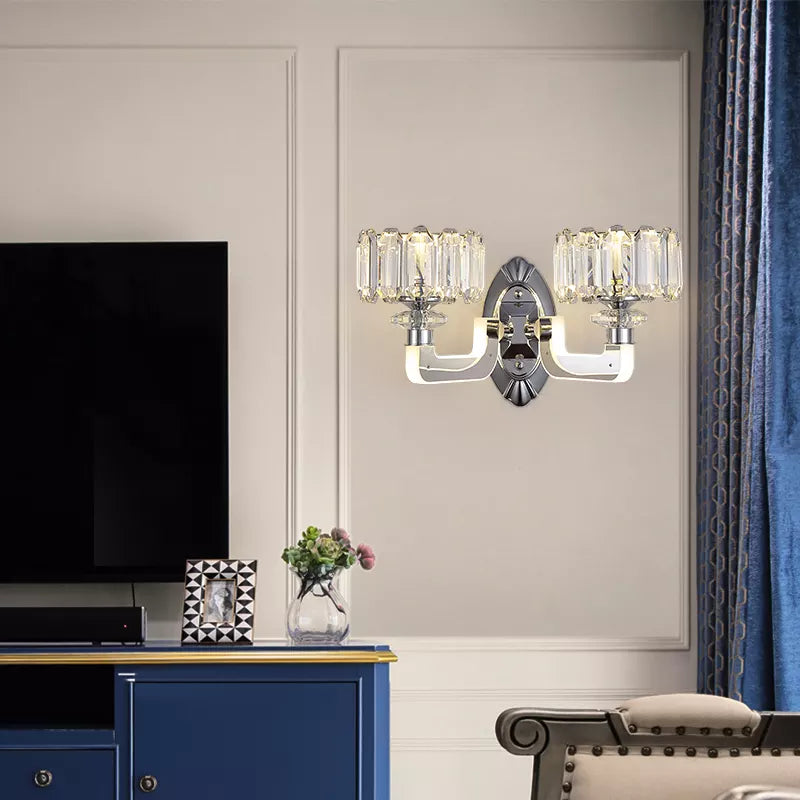 Serafina Chrome LED Crystal Wall Lamp - Reflect Lighting