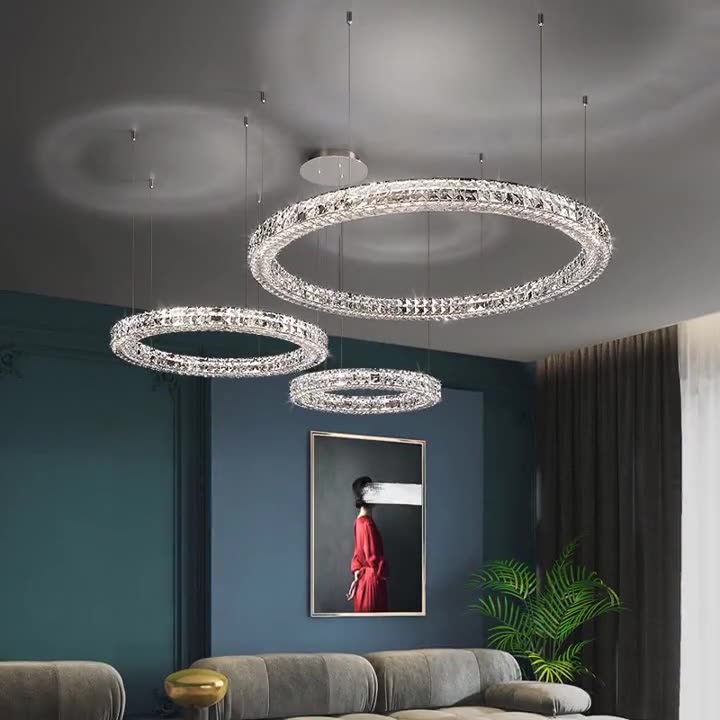 Icaro Silver Ring Chandelier - Reflect Lighting