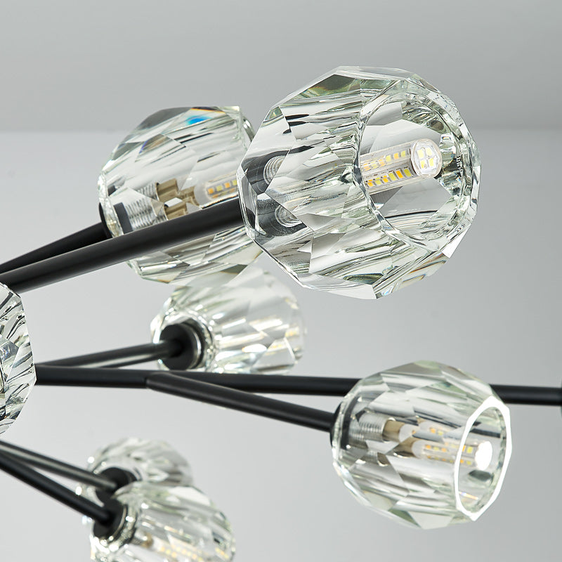 Cherry Tree Crystal Chandelier - Gold/Black - Reflect Lighting