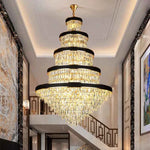 Odelia Grullon Leather Crystal Golden Chandelier