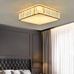 Brent Square Crystal Ceiling Light-Gold - Reflect Lighting