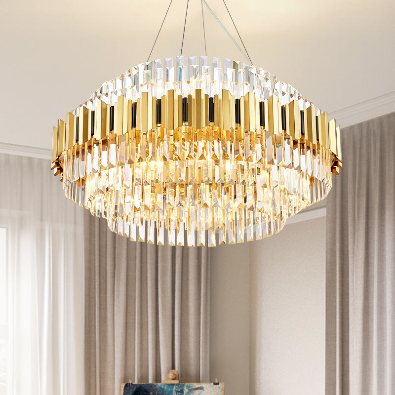Sphere Gold Crystal Chandeliers-Round/Rectangle - Reflect Lighting
