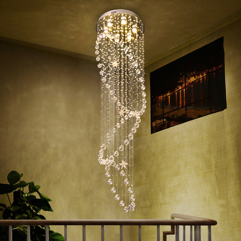Babcock Long Crystal Glass Chandelier - Reflect Lighting