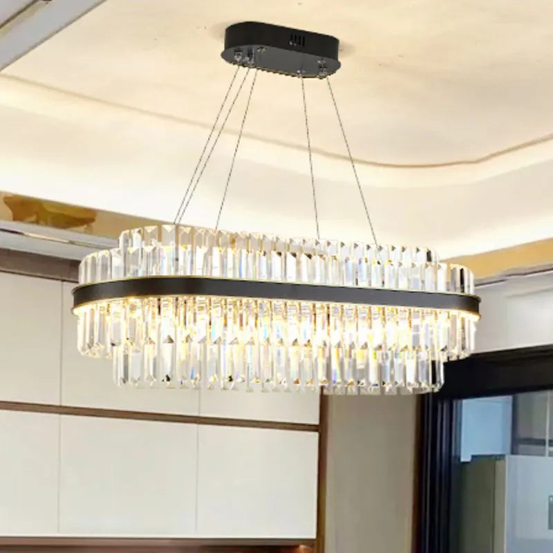Chevonne Hopkins Gold Crystal Chandelier– Round/Rectangular - Reflect Lighting