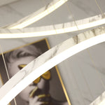 Marble Pattern Stick Splashback Rings Chandelier - Reflect Lighting